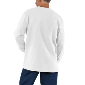 Dearborn heren-T-shirt met losse pasvorm, zware stof, lange armstukken en zak