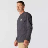 Dearborn heren-T-shirt met losse pasvorm, zware stof, lange armstukken en zak