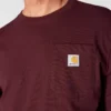 Dearborn heren-T-shirt met losse pasvorm, zware stof, lange armstukken en zak