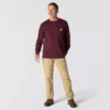 Dearborn heren-T-shirt met losse pasvorm, zware stof, lange armstukken en zak