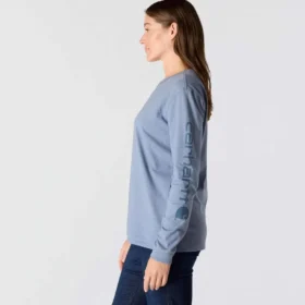 Dearborn overhemd met logo voor dames, losse pasvorm, zwaar gewicht en lange armstukken