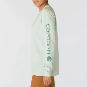 Dearborn overhemd met logo voor dames, losse pasvorm, zwaar gewicht en lange armstukken