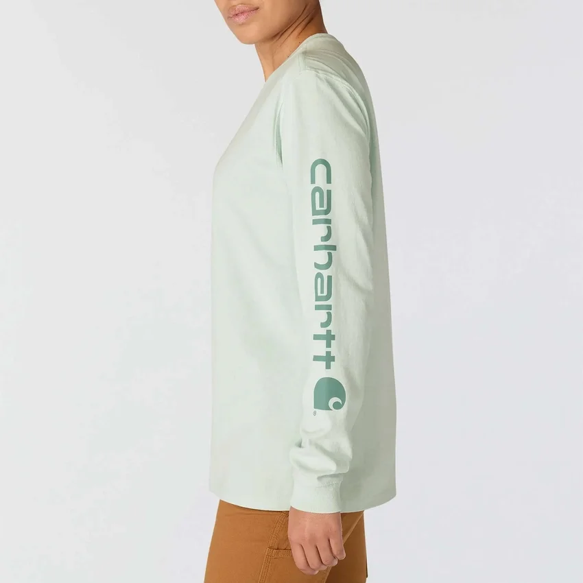 Dearborn overhemd met logo voor dames, losse pasvorm, zwaar gewicht en lange armstukken