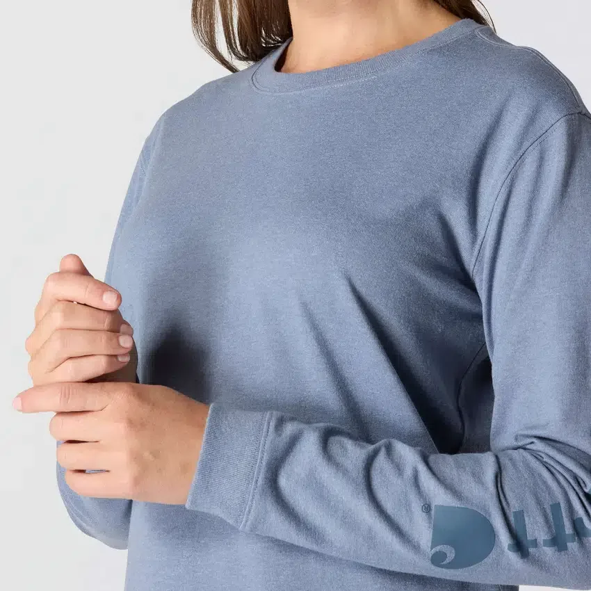 Dearborn overhemd met logo voor dames, losse pasvorm, zwaar gewicht en lange armstukken
