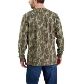 Dearborn overhemd voor heren met losse pasvorm, zware stof, lange armstukken en camouflagepatroon – 100% katoen