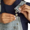 Denim-tuinbroek met spoorwegstrepen