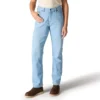 Essential stretchjeans voor dames met middelhoge taille en rechte pijpen