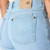 Essential stretchjeans voor dames met middelhoge taille en rechte pijpen