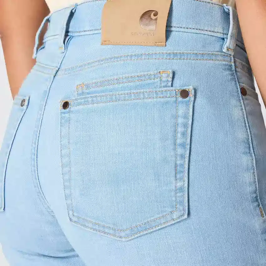 Essential stretchjeans voor dames met middelhoge taille en rechte pijpen