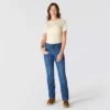 Essential stretchjeans voor dames met middelhoge taille en rechte pijpen