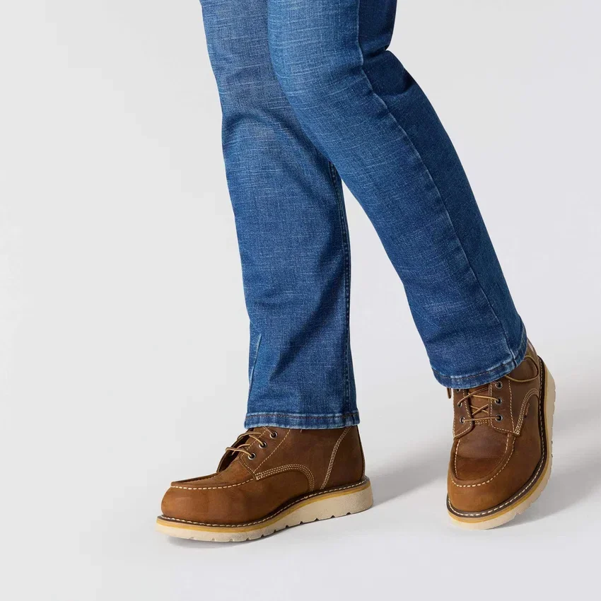 Essential stretchjeans voor dames met middelhoge taille en rechte pijpen