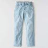 Essential stretchjeans voor dames met middelhoge taille en rechte pijpen