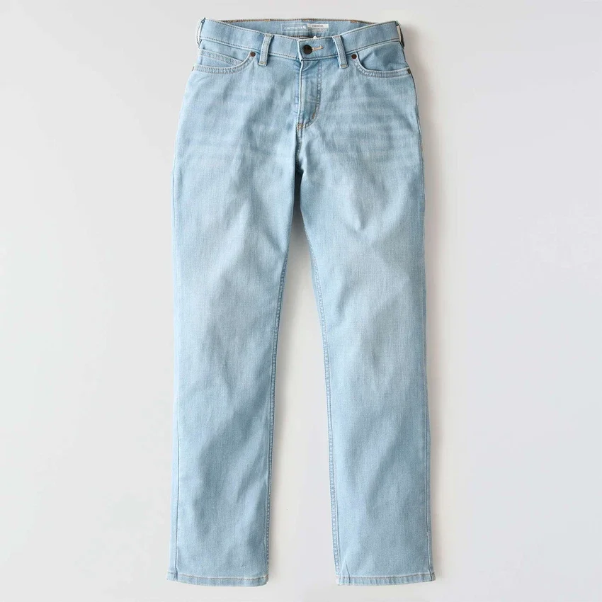 Essential stretchjeans voor dames met middelhoge taille en rechte pijpen