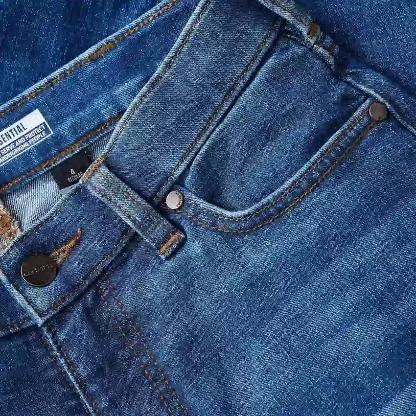 Essential stretchjeans voor dames met middelhoge taille en rechte pijpen