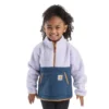 Fleece-sweatshirt met lange armstukken en kwartrits voor meisjes (peuters/kinderen/jeugd)