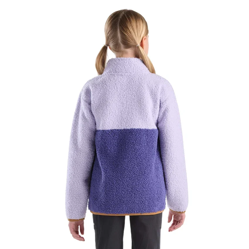 Fleece-sweatshirt met lange armstukken en kwartrits voor meisjes (peuters/kinderen/jeugd)