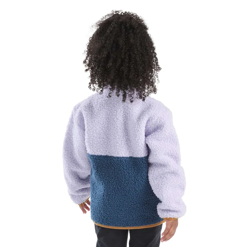 Fleece-sweatshirt met lange armstukken en kwartrits voor meisjes (peuters/kinderen/jeugd)