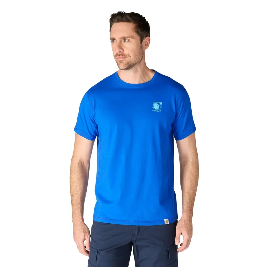 Force ademend, vochtafvoerend T-shirt met logo voor heren