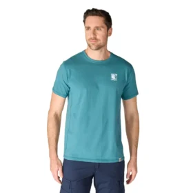 Force ademend, vochtafvoerend T-shirt met logo voor heren