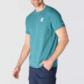 Force ademend, vochtafvoerend T-shirt met logo voor heren