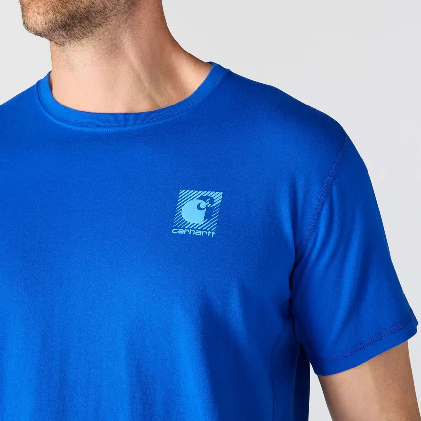 Force ademend, vochtafvoerend T-shirt met logo voor heren