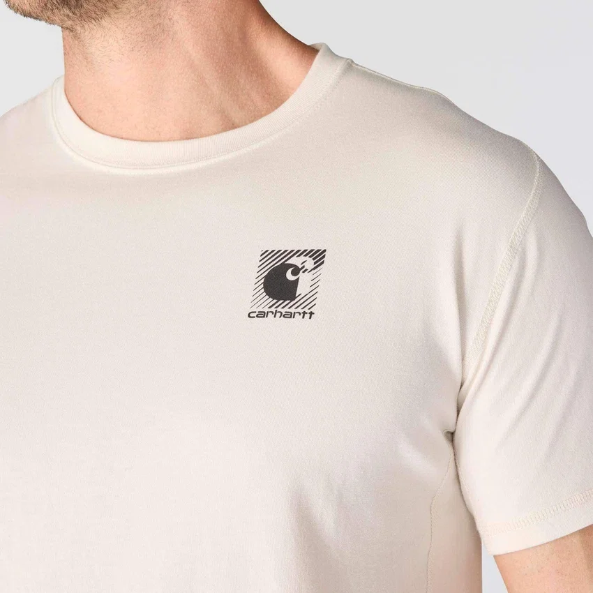 Force ademend, vochtafvoerend T-shirt met logo voor heren
