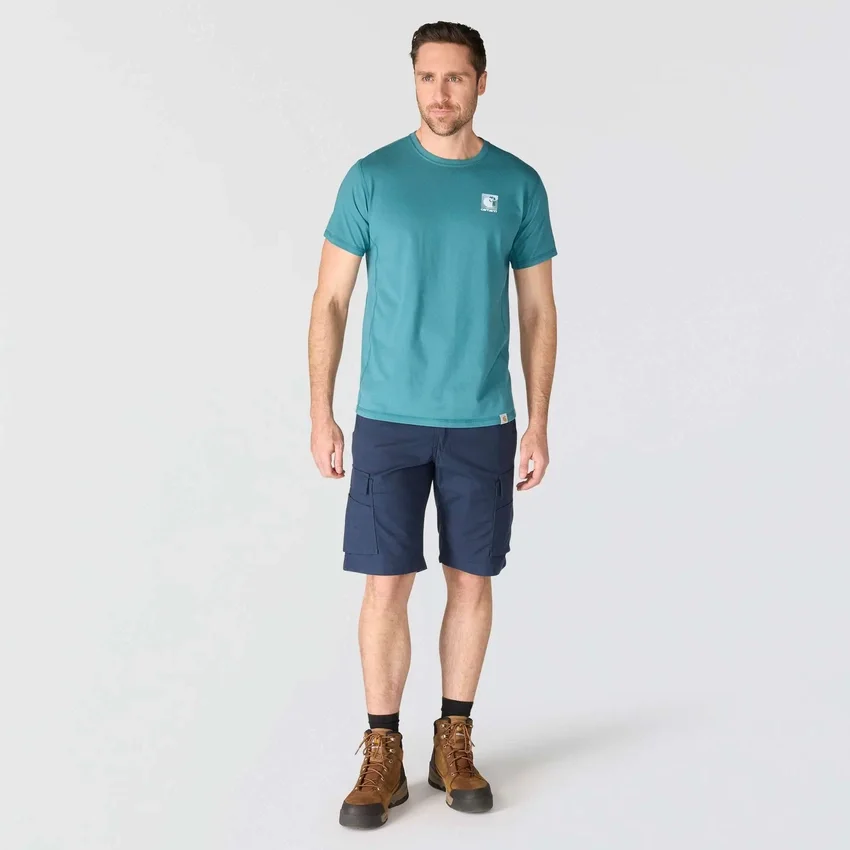 Force ademend, vochtafvoerend T-shirt met logo voor heren