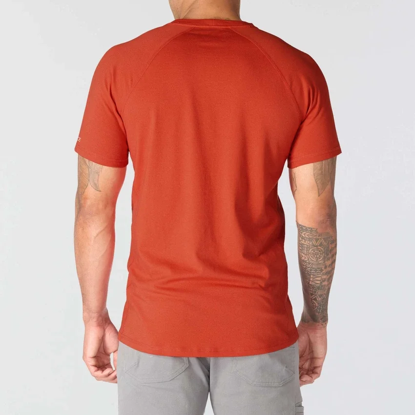 Force ademend, vochtafvoerend T-shirt met logo voor heren