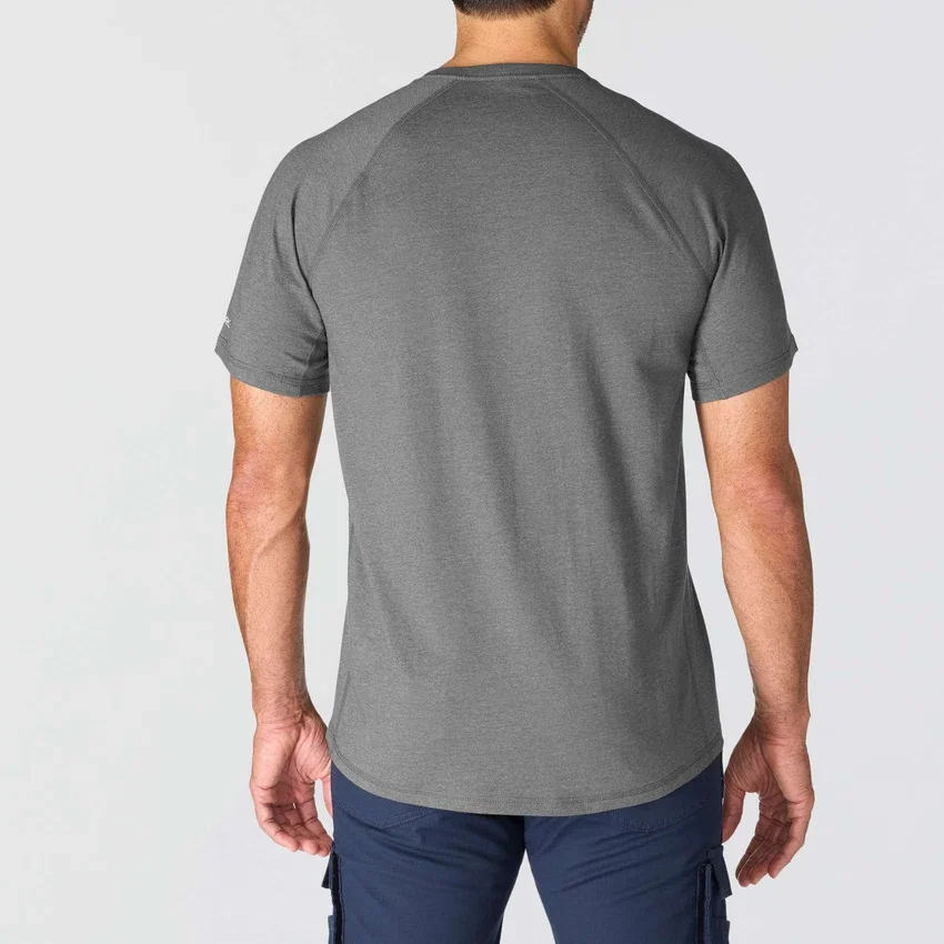 Force ademend, vochtafvoerend T-shirt met logo voor heren