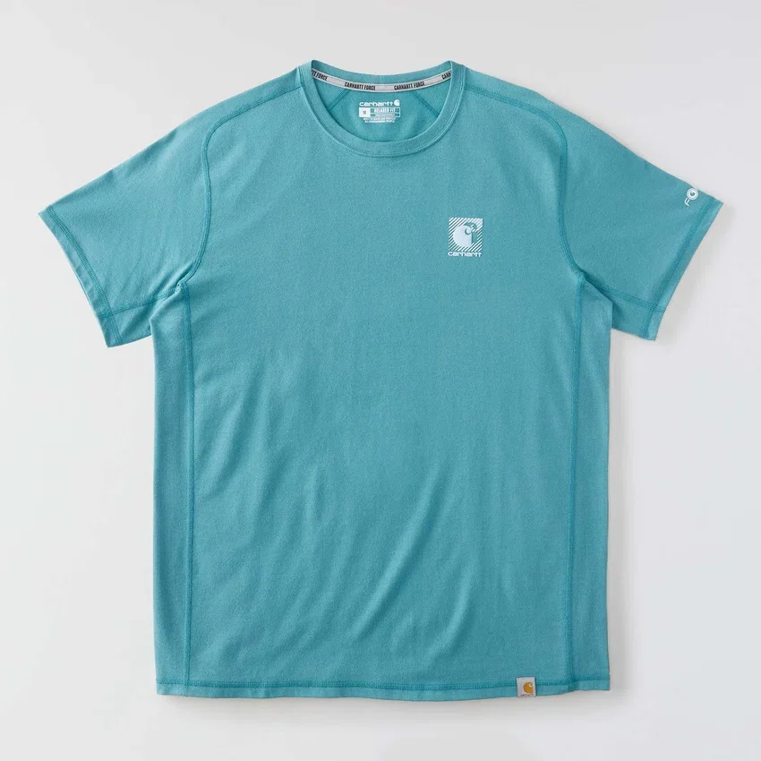 Force ademend, vochtafvoerend T-shirt met logo voor heren
