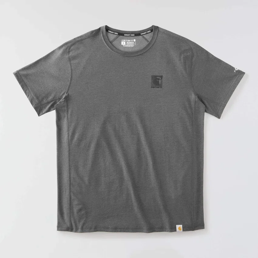 Force ademend, vochtafvoerend T-shirt met logo voor heren