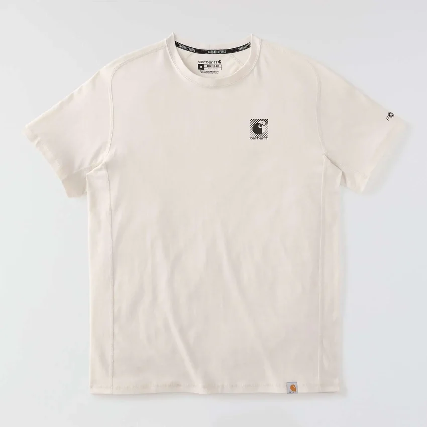 Force ademend, vochtafvoerend T-shirt met logo voor heren