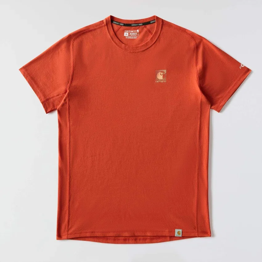 Force ademend, vochtafvoerend T-shirt met logo voor heren