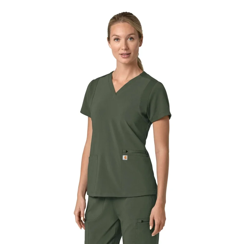 Force Cross-Flex Flex Panel V-hals scrubtop voor dames