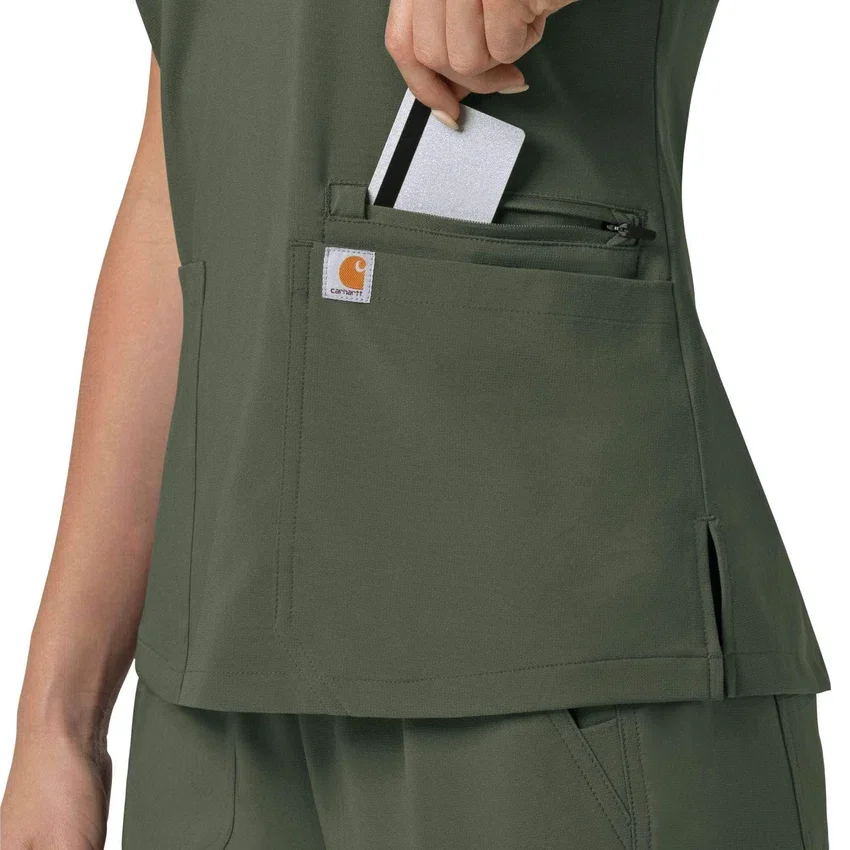 Force Cross-Flex Flex Panel V-hals scrubtop voor dames