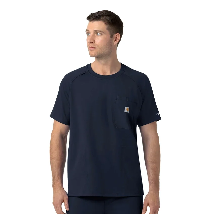 Force Cross-Flex gebreid scrub-shirt met ronde hals