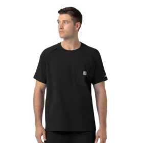 Force Cross-Flex gebreid scrub-shirt met ronde hals