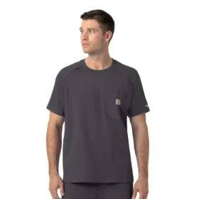 Force Cross-Flex gebreid scrub-shirt met ronde hals