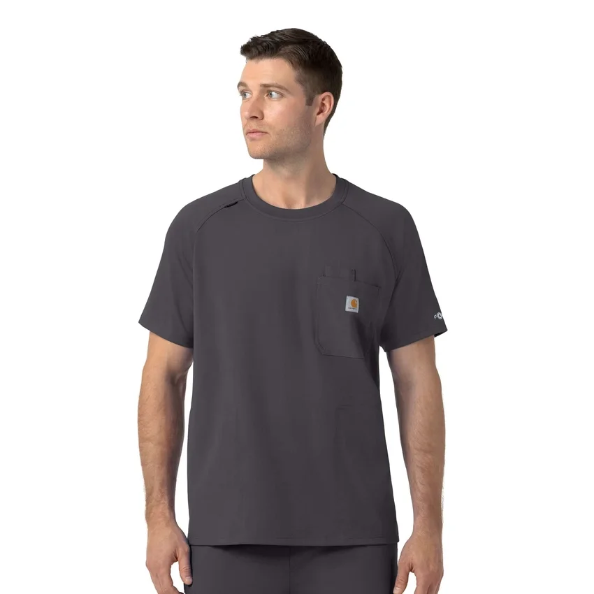 Force Cross-Flex gebreid scrub-shirt met ronde hals