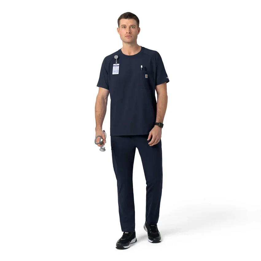 Force Cross-Flex gebreid scrub-shirt met ronde hals