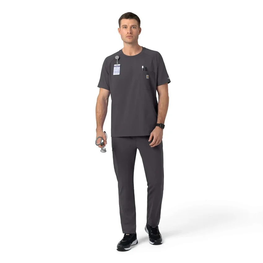 Force Cross-Flex gebreid scrub-shirt met ronde hals