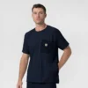 Force Cross-Flex gebreid scrub-shirt met ronde hals