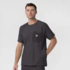 Force Cross-Flex gebreid scrub-shirt met ronde hals