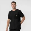 Force Cross-Flex gebreid scrub-shirt met ronde hals