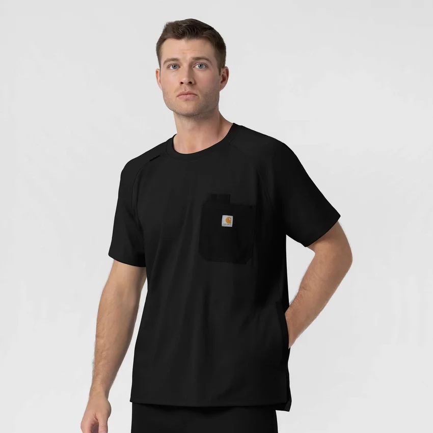 Force Cross-Flex gebreid scrub-shirt met ronde hals
