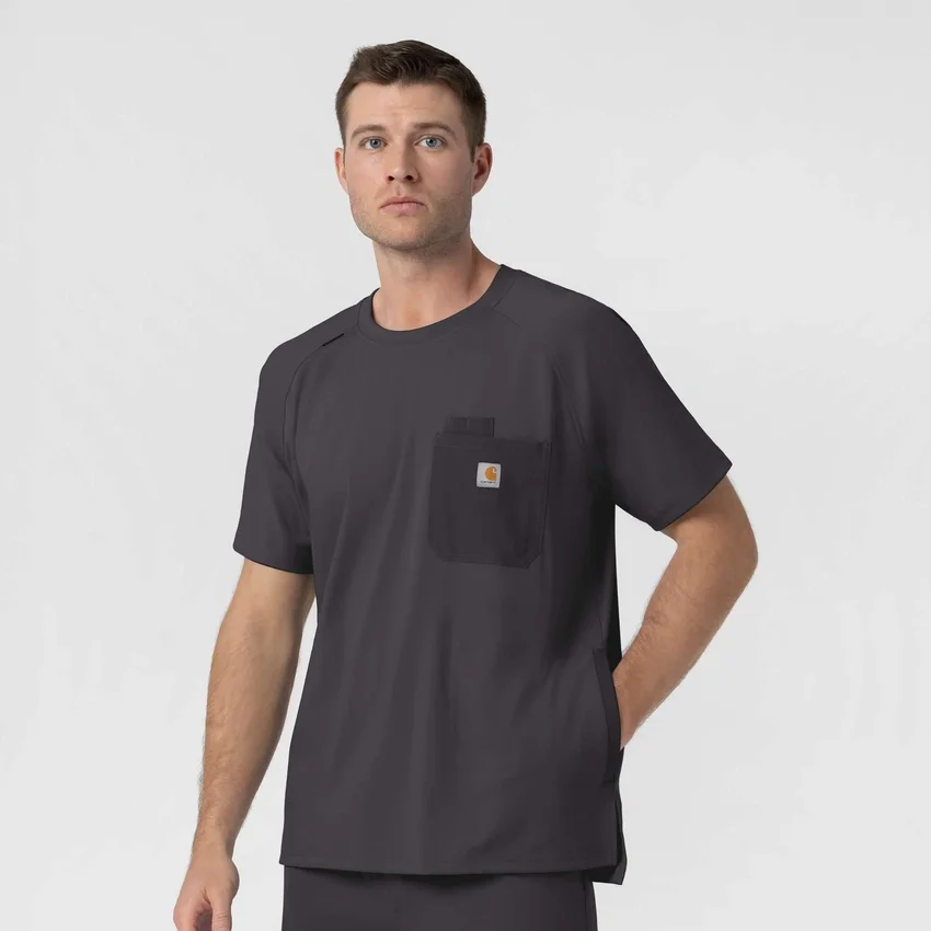 Force Cross-Flex gebreid scrub-shirt met ronde hals