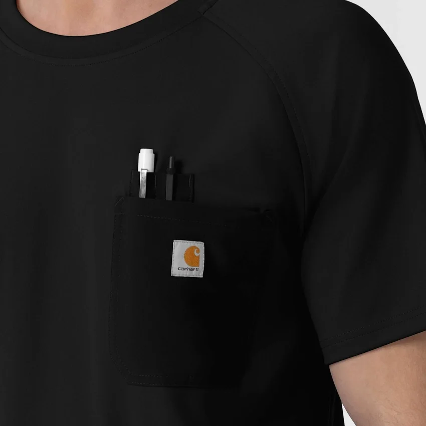 Force Cross-Flex gebreid scrub-shirt met ronde hals