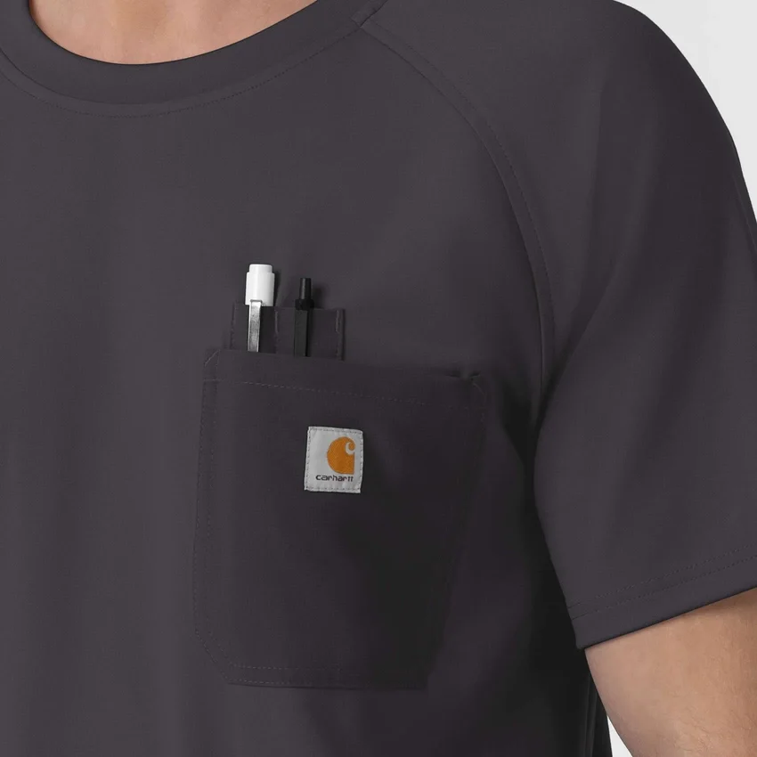 Force Cross-Flex gebreid scrub-shirt met ronde hals