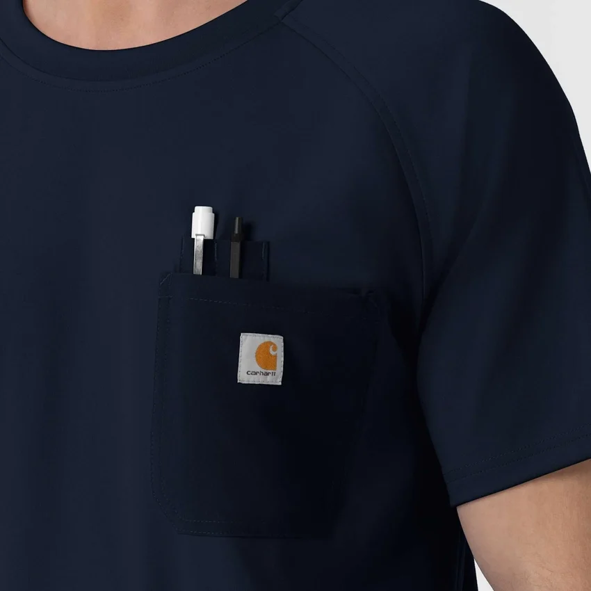 Force Cross-Flex gebreid scrub-shirt met ronde hals