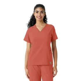 Force Cross-Flex gebreide scrubshirt met inzetstukken voor dames